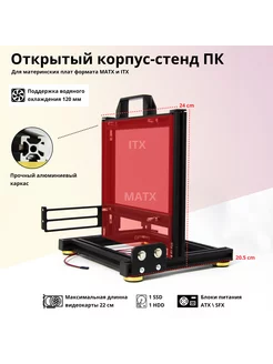 Открытый корпус-стенд компьютера Mini-ITX Micro-ATX Нет бренда 248704341 купить за 5 041 ₽ в интернет-магазине Wildberries