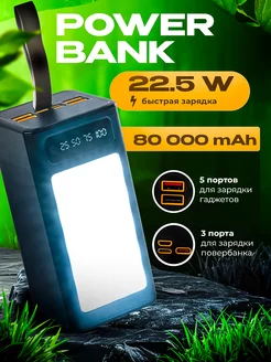 Power Bank внешний аккумулятор 80000 mAh с быстрой зарядкой FIZZI BOX 248772239 купить за 2 344 ₽ в интернет-магазине Wildberries