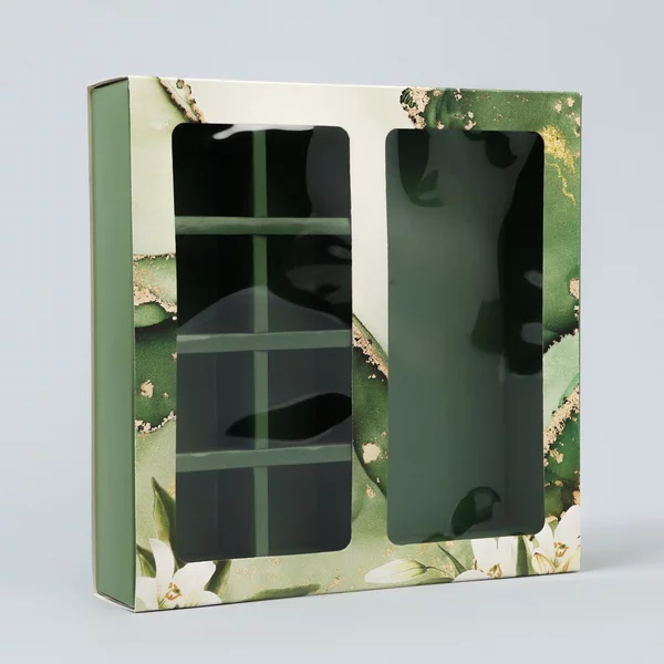 Коробка под 8 конфет и шоколад с ячейками, кондитерская