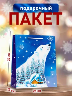 Подарочный новогодний большой пакет для подарков