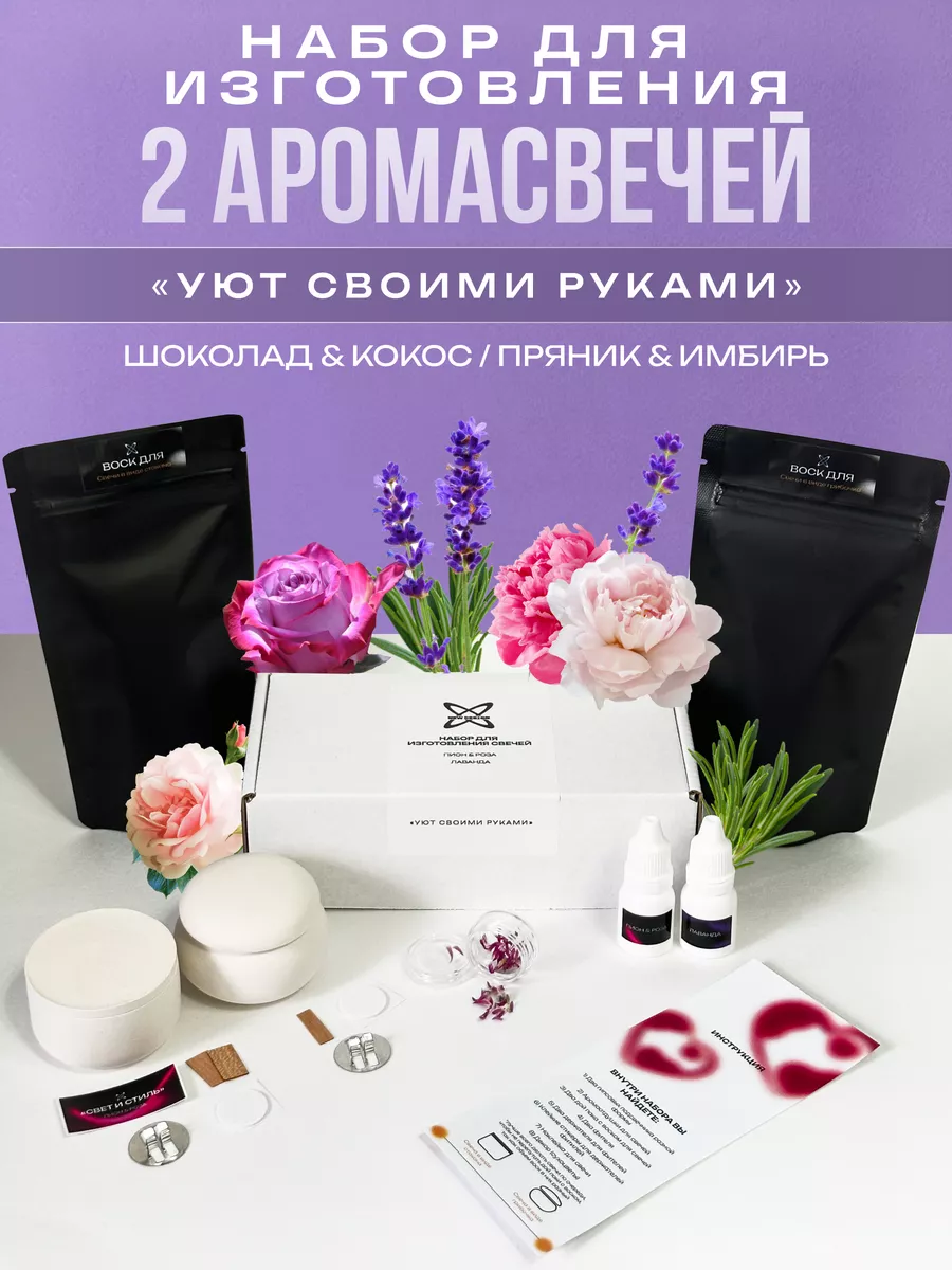 Подарочный набор для изготовления свечей ароматических