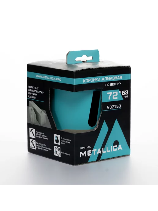 METALLICA Коронка алмаз сегм 72x63,М16,без хвос,по бет, 72x63 м
