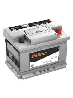 Аккумулятор DELKOR AGM 60R+ 12V 60Ач обр.пол