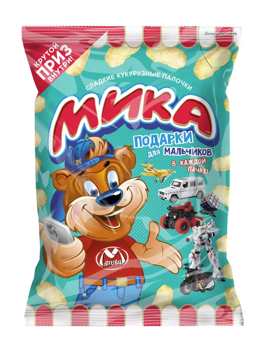Матяш Кукурузные палочки Мика с игрушкой для мальчиков 70 гр 2 шт, 70 г, 2 шт, фото 4
