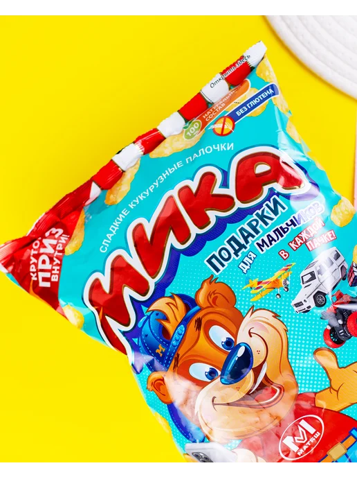 Матяш Кукурузные палочки Мика с игрушкой для мальчиков 70 гр 2 шт, 70 г, 2 шт, фото 6