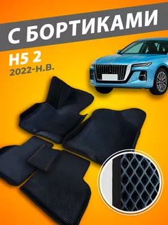 Коврики Hongqi H5 с бортами 3D 2022-н.в