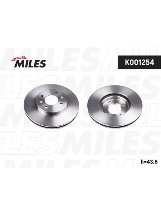 MILES Тормозной Диск Киа Рио 3 Хендай Солярис 1 Передний K001254, 2 шт, фото 4