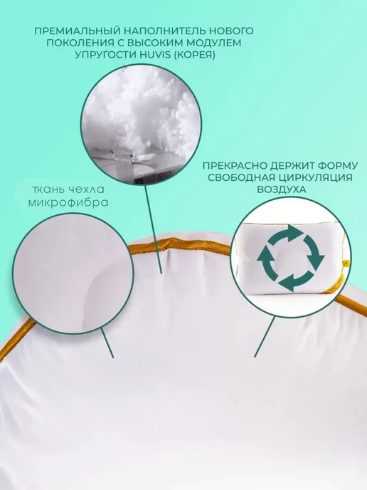 АМОРО Анатомическая подушка для сна 40*60 "STOP SNORE PILLOW", 40x60, фото 5