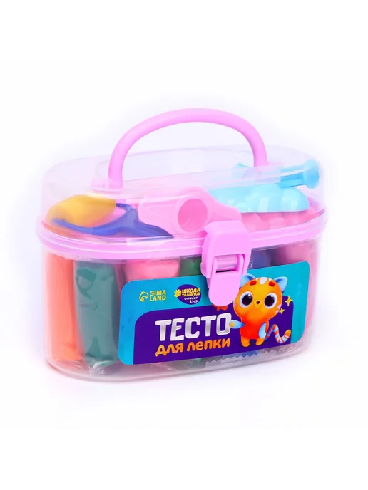 Школа талантов Тесто для лепки 7 цветов с формочкой МИКС, 13 цв., фото 5