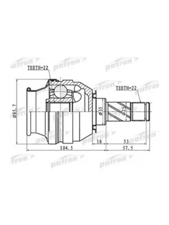 ШРУС внутренний 22x35x22 Opel Astra