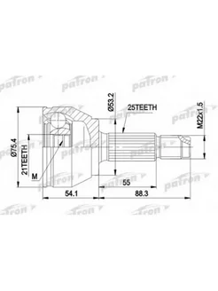 ШРУС наружный комплект 25x53,3x21 Ford Focus