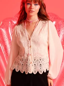 Блузка с кружевом бохо с длинным рукавом Убей скуку 249066553 купить за 1 055 ₽ в интернет‑магазине Wildberries