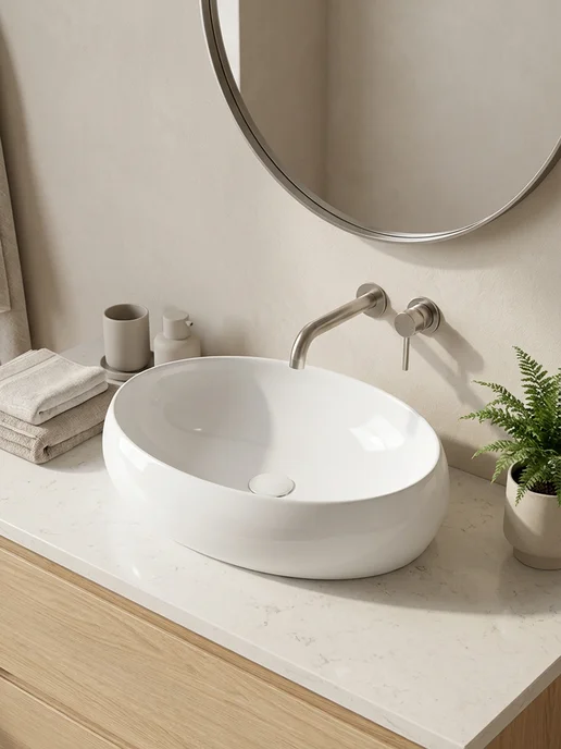 Ceramicanova Раковина в ванную накладная Element 56х39 см, вариант, фото 7