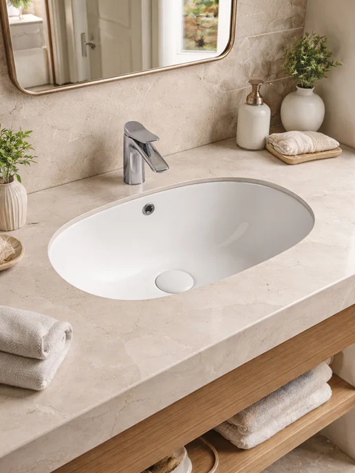 Ceramicanova Раковина в ванную встраиваемая Element, 56,5х38,5 см, белый, фото 7