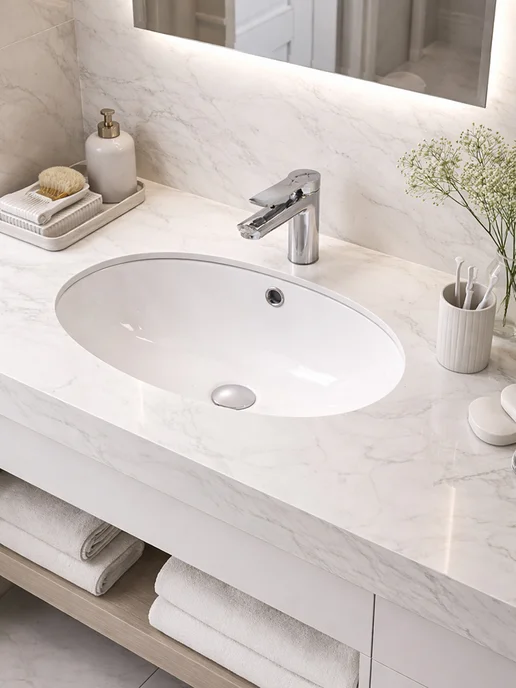 Ceramicanova Раковина в ванную встраиваемая Element, 56,5х38,5 см, белый, фото 8