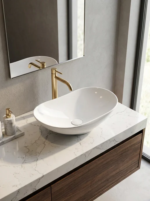 Ceramicanova Раковина накладная в ванную Element 62х36 см, вариант, фото 8