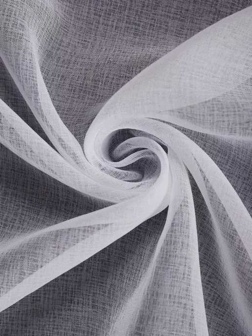 Zaza-tex Тюль под лен 200х250 см на шторной ленте, 200x250 см, фото 3