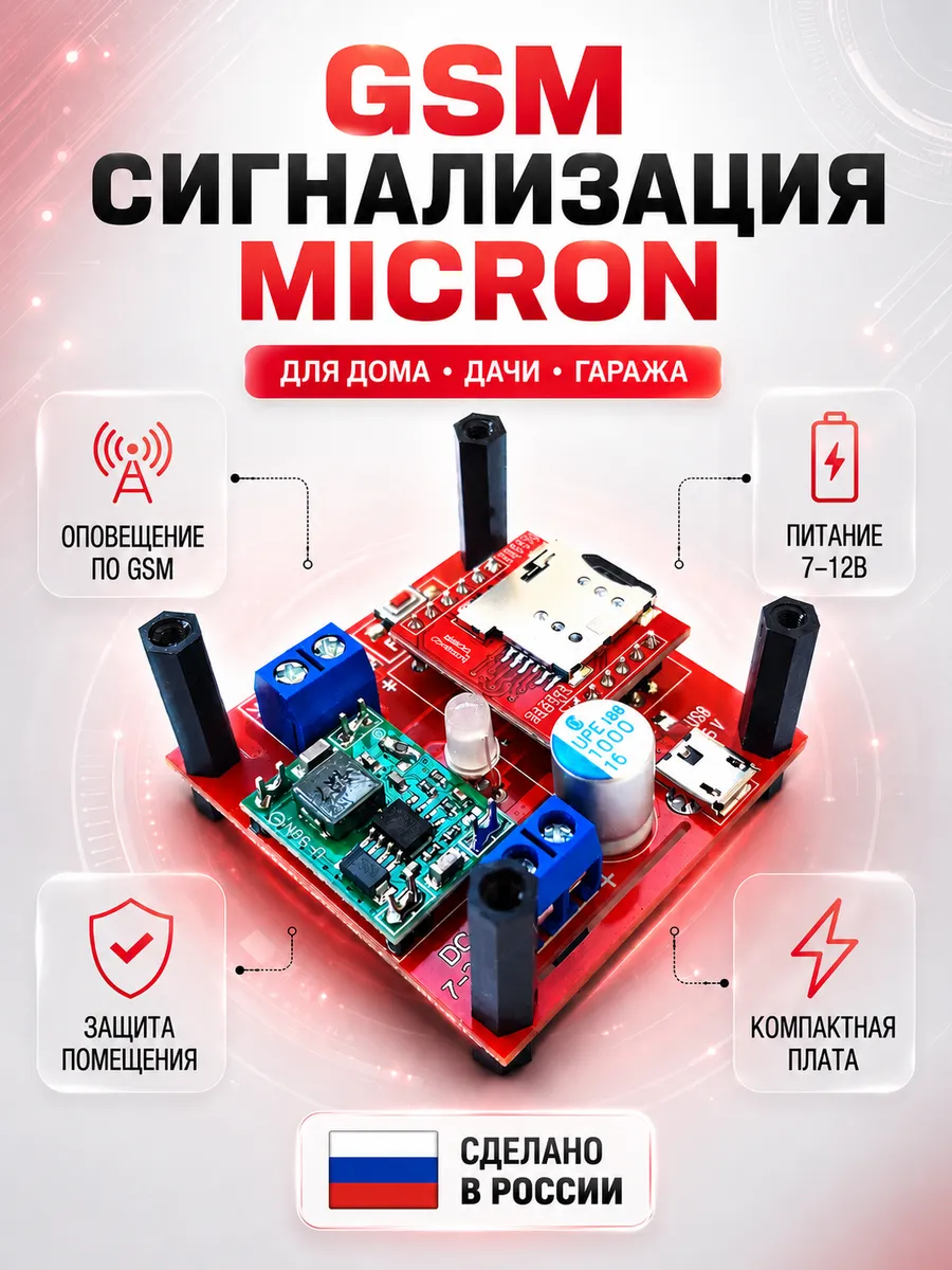 Одноканальная GSM-сигнализация MICRON