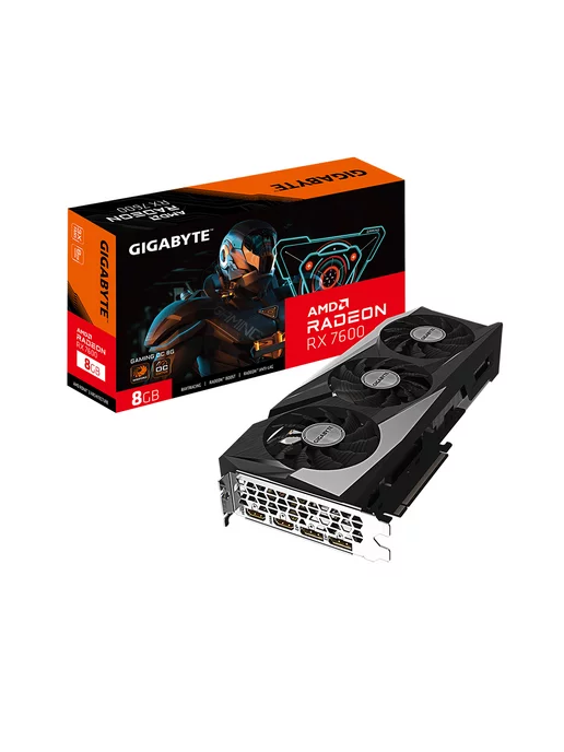 Видеокарта Gigabyte Radeon RX 7600 GAMING OC 8G, 8 г, фото 3
