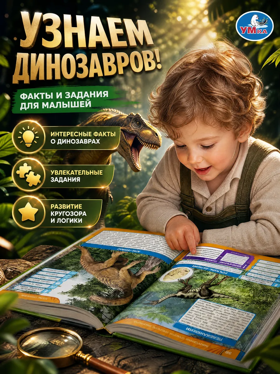 Энциклопедия для детей динозавры развивающая книга школьника
