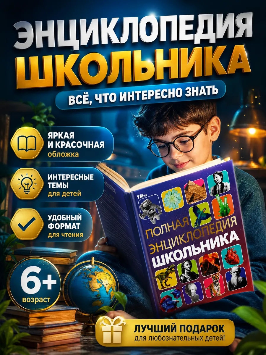 Энциклопедия школьника с развивающими заданиями