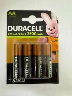 Аккумулятор Ni-Mh 2500 мАч Rechargeable AA 4 шт Duracell 249247481 купить за 2 340 ₽ в интернет-магазине Wildberries