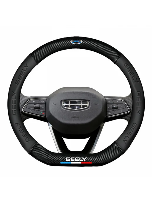 MyPads Оплетка-чехол на руль для Geely Emgrand 7, Tugella, Monjaro, черный, фото 5