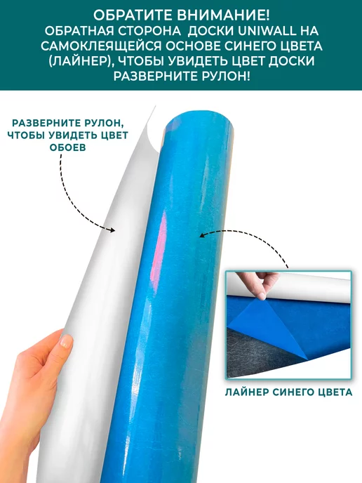 UNIWALL Доска магнитно-маркерная глянцевая самоклеящаяся 45х60, 60x90, фото 7