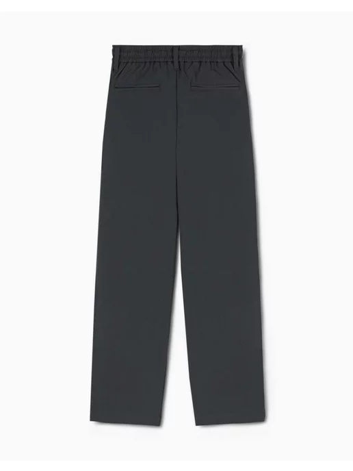 Серые брюки Easy fit с эластичным поясом