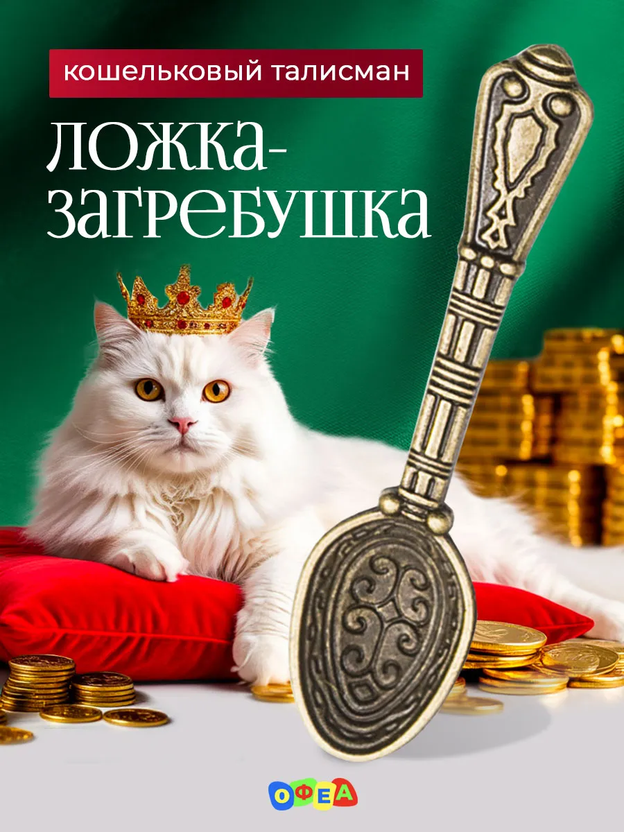 Ложка загребушка кошельковая талисман привлечения денег