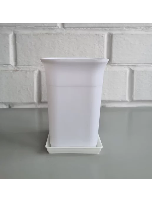 White Garden Квадратные белые поддоны для горшков, 11,8 см (10,5), 5 шт, 5 шт, фото 7