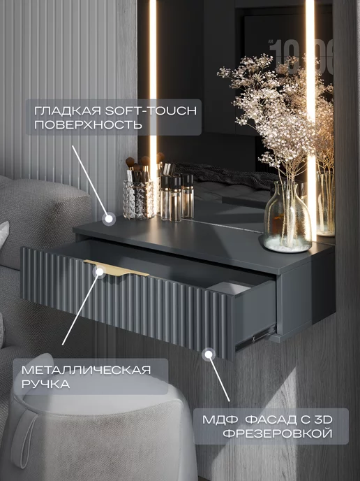 Homeliq Тумба подвесная с ручкой, вариант, фото 4