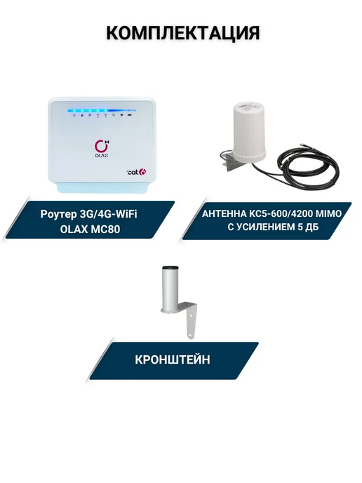 NETGIM Комплект интернета 4G роутер OLAX MC80 с внешней антенной, 4 г, фото 5