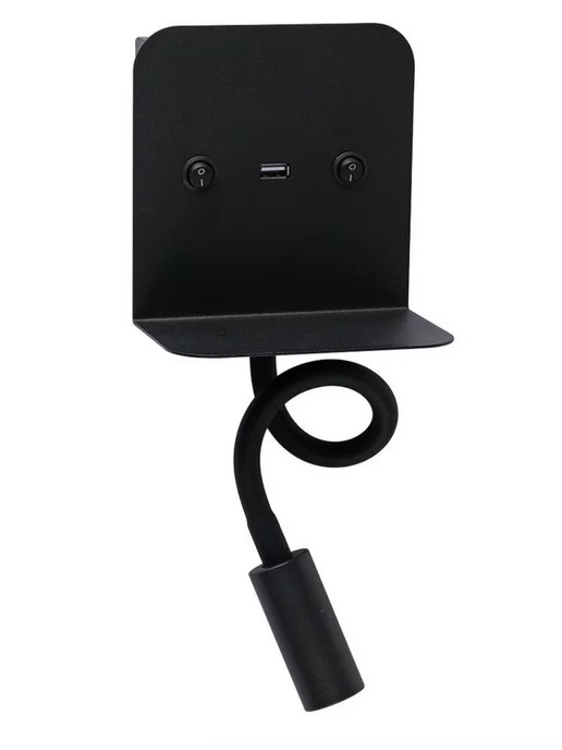 Kink Light Бра настенное светильник светодиодный Лалит usb 3000 К, черный