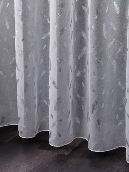NUR-TEXSTIL Тюль под лен 200х250 см на шторной ленте, 200x250 см, фото 4