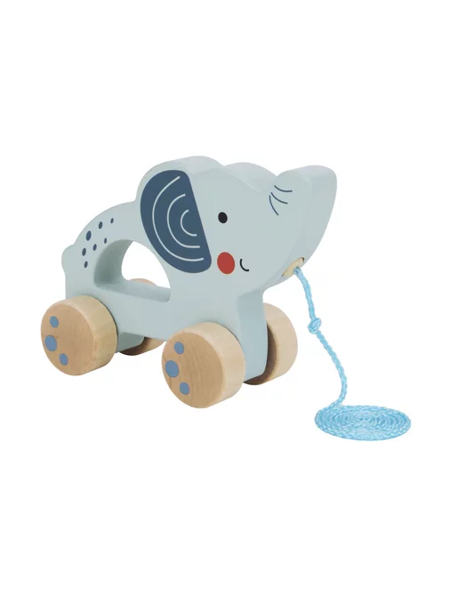 Tooky Toy Деревянная каталка Слоник, голубой, фото 2