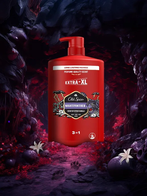 Old Spice Гель для душа мужской 3в1 Nightpanter 1000 мл, 1000 мл, фото 5