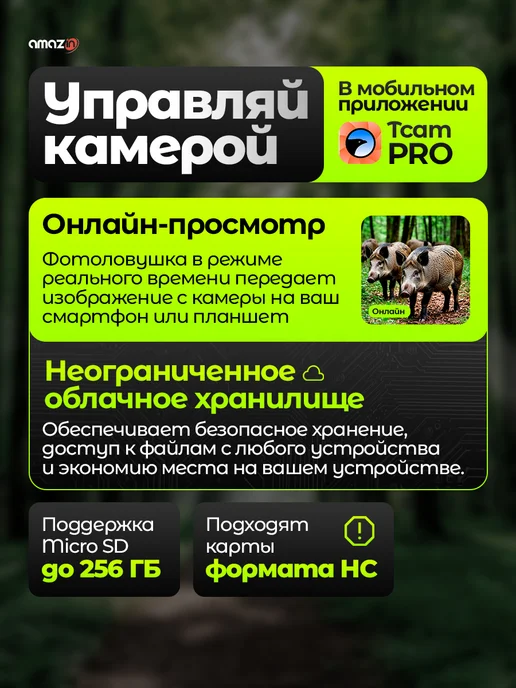 AMAZIN Фотоловушка 4G Suntekcam Филин HC-940Pro-LI для охраны, 4 г, фото 2