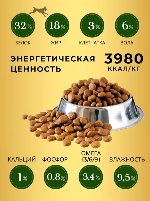 Сухой корм acari ciar Актив Активных для собак, 15,2 кг, фото 4