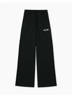 Тёмно-зелёные спортивные брюки Wide leg