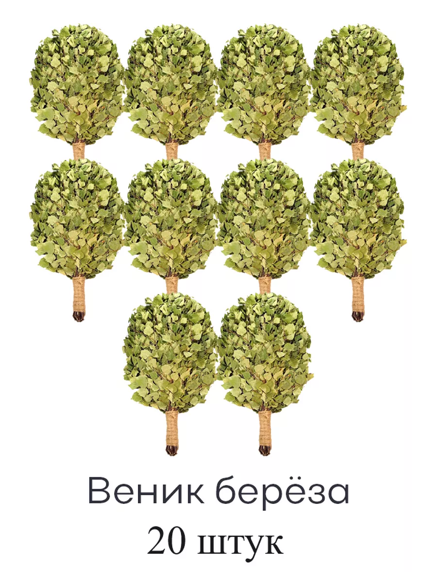 Веники для бани березовые 20 штук