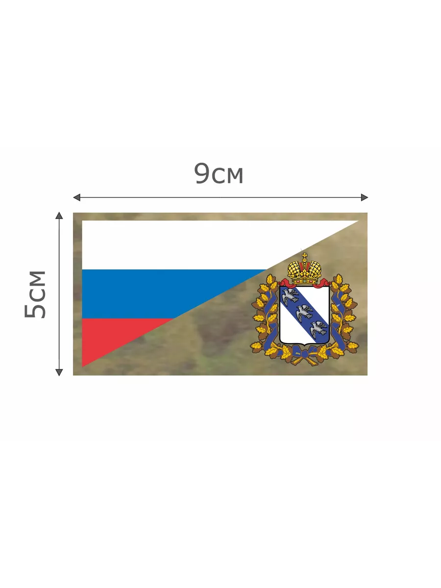 Патч МОХ Флаг РФ Курская область 5*9 см