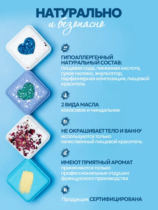 Время Релакса Бомбочки для ванны подарочный набор 4шт, 4 шт, фото 3