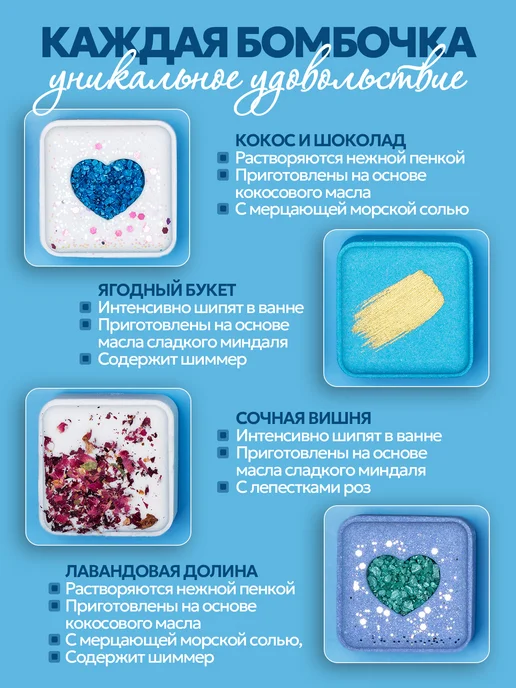 Время Релакса Бомбочки для ванны подарочный набор 4шт, 4 шт, фото 5