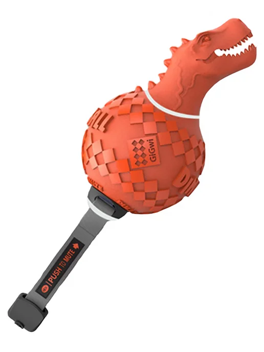 Gigwi Игрушка Dinoball Динобол Т-рекс собак пищалка 14 27см, вариант, фото 2