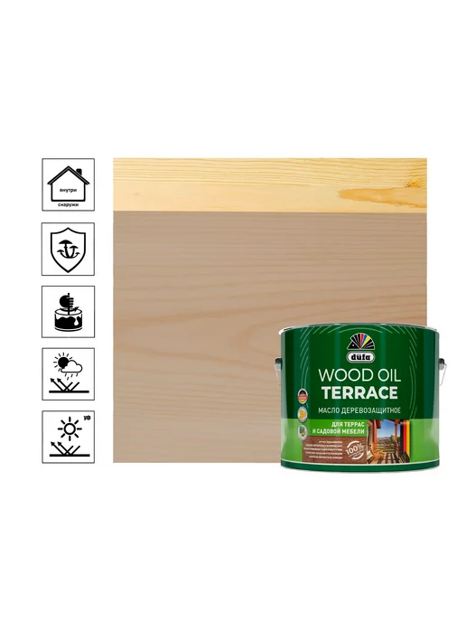 Деревозащитное масло Dufa Wood OIL Terraсe орех, 0.9 л, 2 л