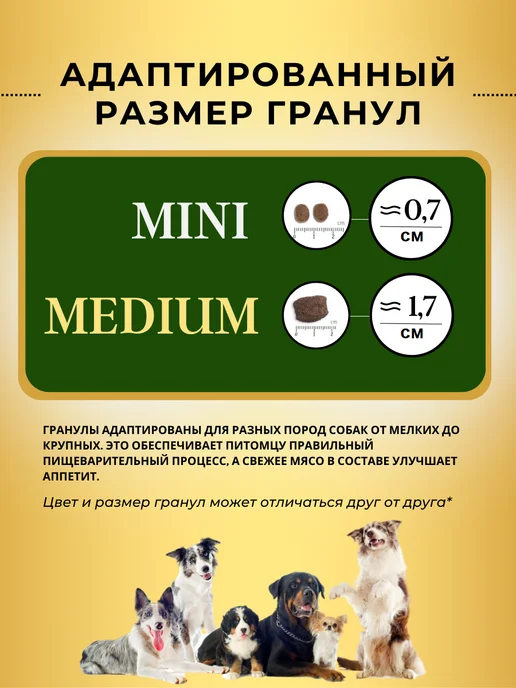 Сухой корм acari ciar Тести Гранула для собак, мелкие, 1 кг, фото 7