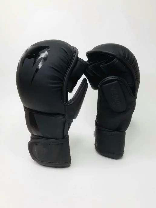 Flavia Sport Перчатки спортивные мма mma крабы для смешанных единоборств, черный