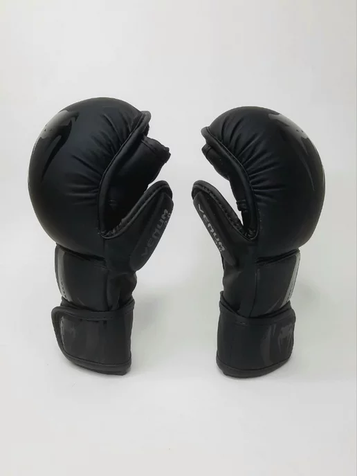 Flavia Sport Перчатки спортивные мма mma крабы для смешанных единоборств, черный, фото 3
