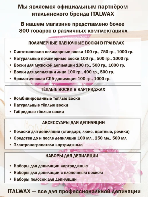 ITALWAX Воск для депиляции Full Body 200 г. (2х100), Италия, 2x100, 200 г, фото 2